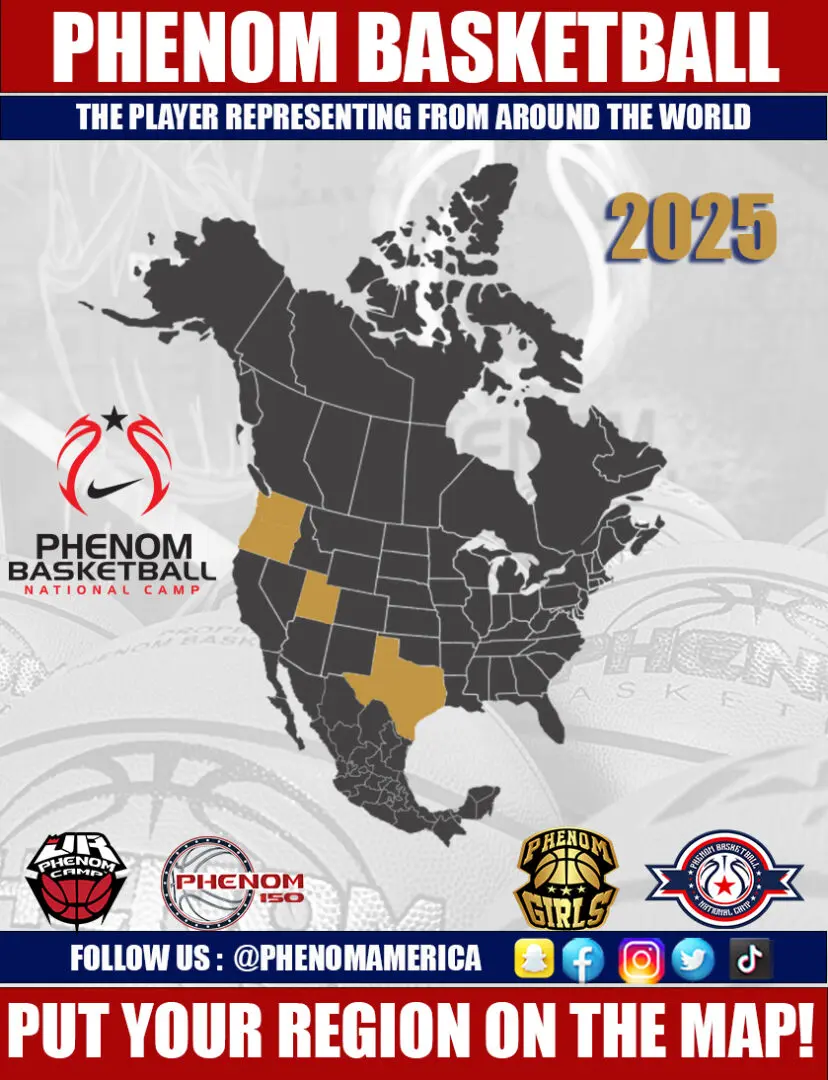 2025 Phenom Basketball National Camp map.